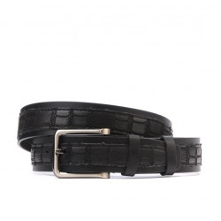 Ceinture hommes 18b noir+croco noir