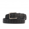 Ceinture hommes 18b noir+croco noir
