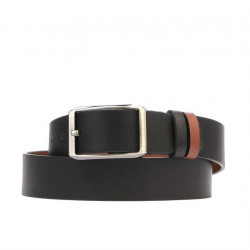 Ceinture homme 09b bicolore noir+marron clair