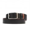 Ceinture homme 09b bicolore noir+marron clair