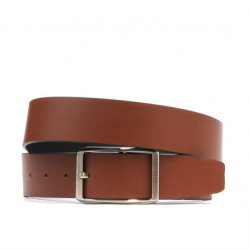 Ceinture homme 09b bicolore noir+marron clair