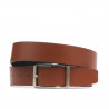Ceinture homme 09b bicolore noir+marron clair