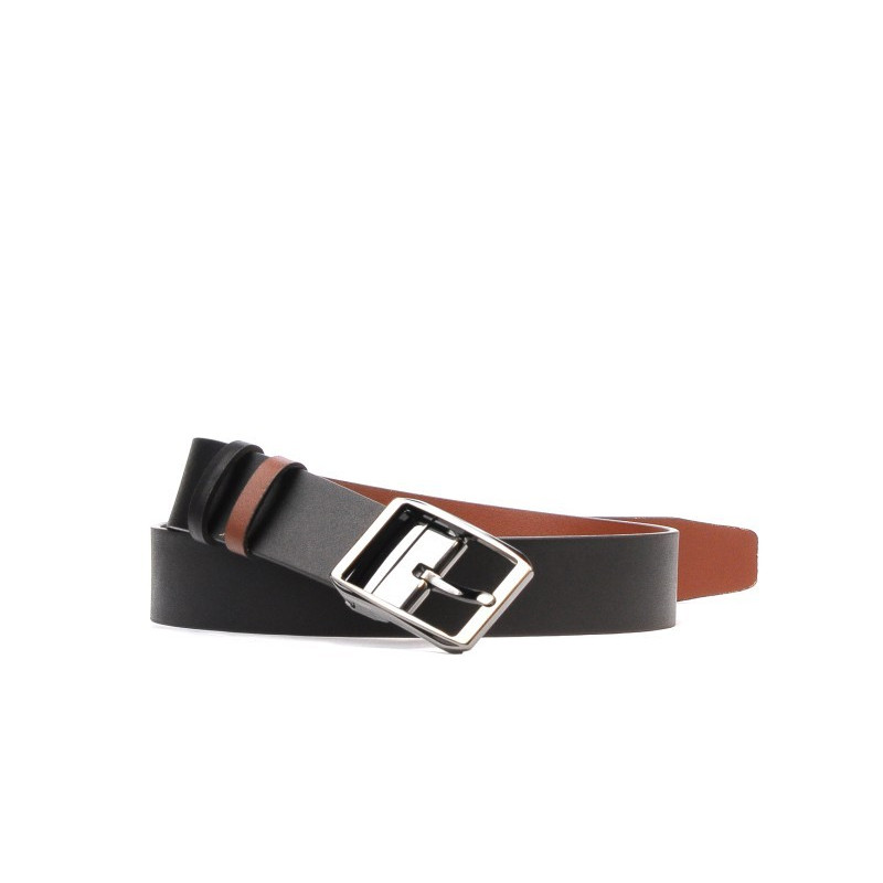 Ceinture homme 09b bicolore noir+marron clair