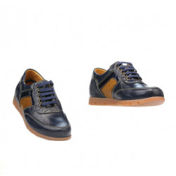 Chaussures enfants 164 indigo+marron