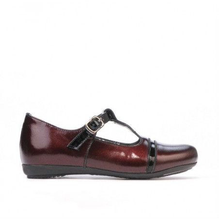 Chaussures enfants petits 62c vernis bordeaux+noir