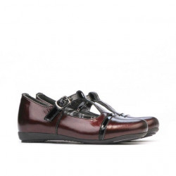 Chaussures enfants petits 62c vernis bordeaux+noir