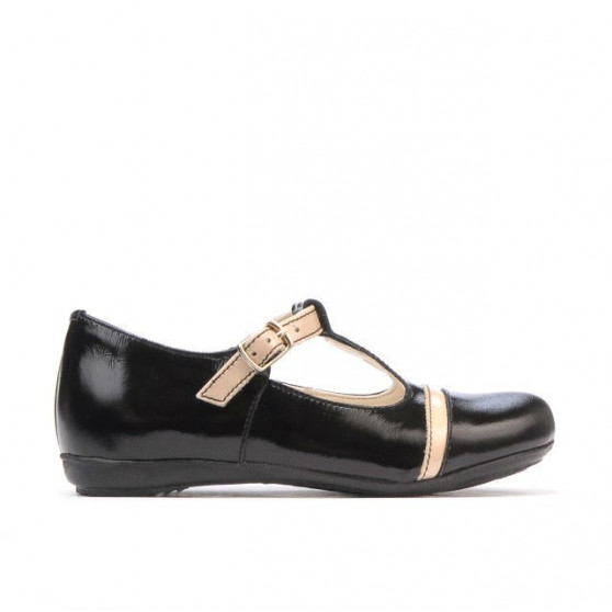 Chaussures enfants petits 62c vernis noir+beige Chaussures enfants petits 62c vernis noir+beige
