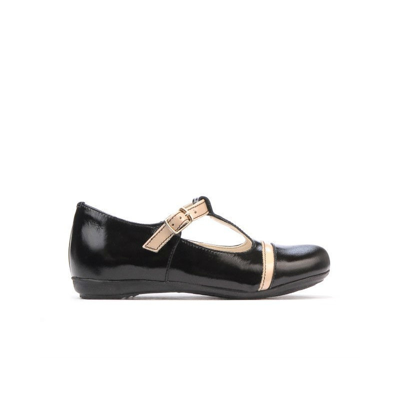 Chaussures enfants petits 62c vernis noir+beige