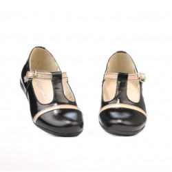Chaussures enfants petits 62c vernis noir+beige