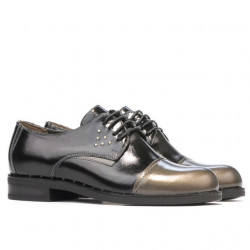 Chaussures décontractées femme 696 vernis noir combiné