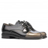 Chaussures décontractées femme 696 vernis noir combiné