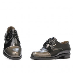 Chaussures décontractées femme 696 vernis noir combiné