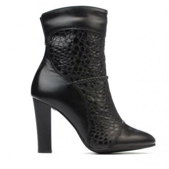 Bottes femme 1146 noir+croco noir Bottes femme 1146 noir+croco noir