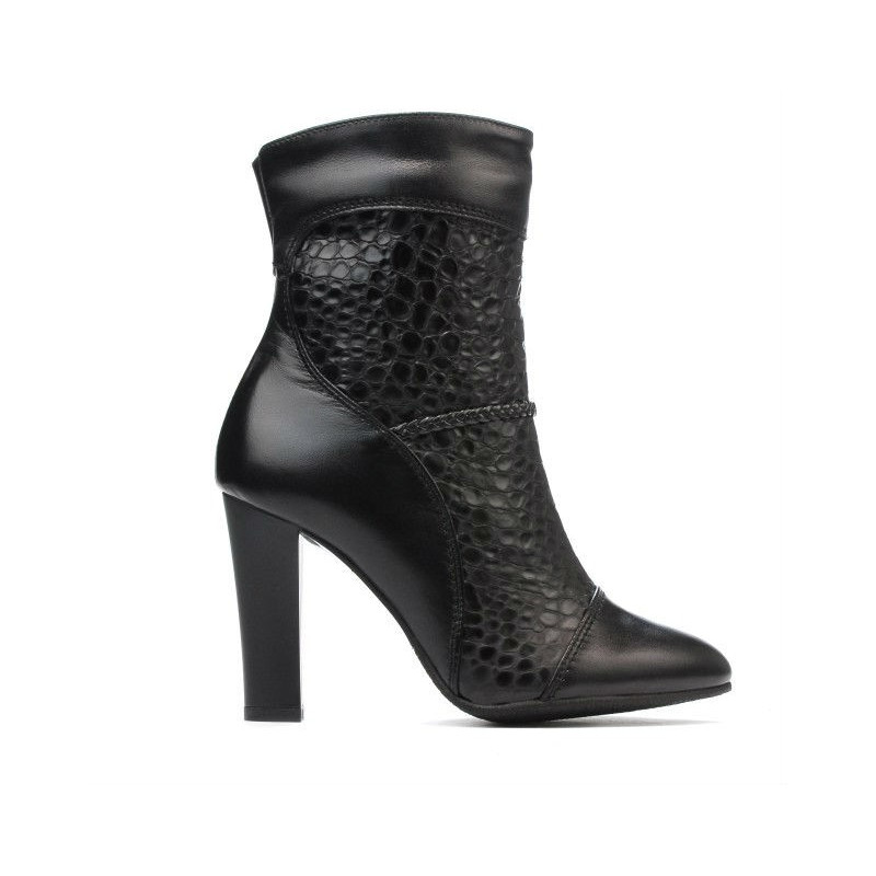 Bottes femme 1146 noir+croco noir