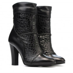 Bottes femme 1146 noir+croco noir