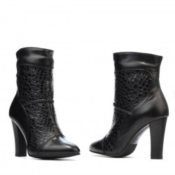 Bottes femme 1146 noir+croco noir