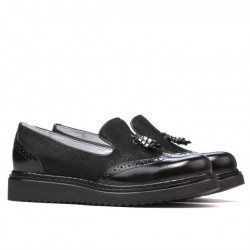Chaussures décontractées femme 659 vernis noir combiné