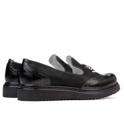 Chaussures décontractées femme 659 vernis noir combiné