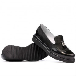 Chaussures décontractées femme 659 vernis noir combiné