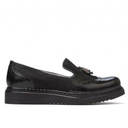 Chaussures décontractées femme 659 vernis noir combiné