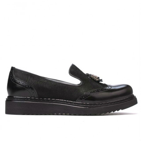 Chaussures décontractées femme 659 vernis noir combiné