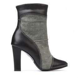 Bottes femme 1146 noir+gris nacré