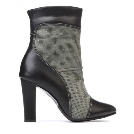Bottes femme 1146 noir+gris nacré