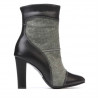 Bottes femme 1146 noir+gris nacré