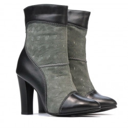 Bottes femme 1146 noir+gris nacré