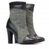 Bottes femme 1146 noir+gris nacré