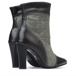 Bottes femme 1146 noir+gris nacré