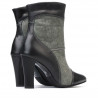 Bottes femme 1146 noir+gris nacré