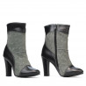 Bottes femme 1146 noir+gris nacré