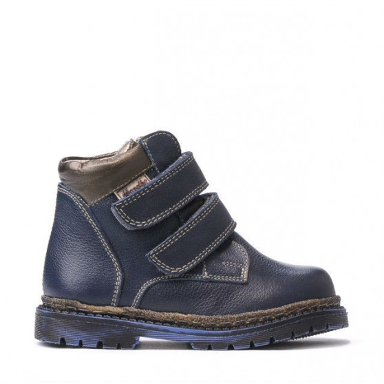 Bottes enfants petits 37-1c indigo+cuivre