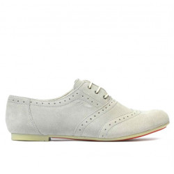 Chaussures casual femme 186 gris clair velours