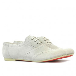 Chaussures casual femme 186 gris clair velours