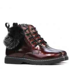 Bottes enfants 3010 vernis bordeaux