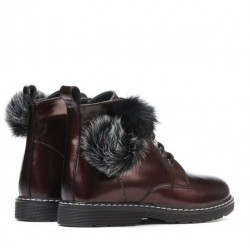 Bottes enfants 3010 vernis bordeaux