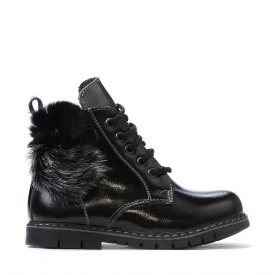 Bottines enfants petits 38c vernis noir