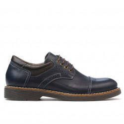Chaussures élégantes adolescents 372 indigo+brun