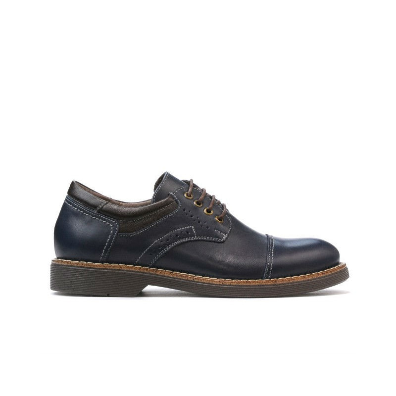 Chaussures élégantes adolescents 372 indigo+brun
