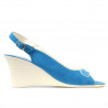 Sandales femme 596 turquoise antelope