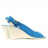 Sandales femme 596 turquoise antelope