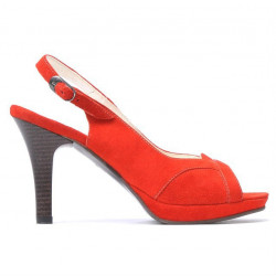 Sandales femme 1052 rouge antelope