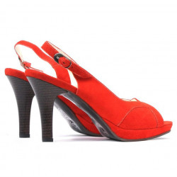 Sandales femme 1052 rouge antelope