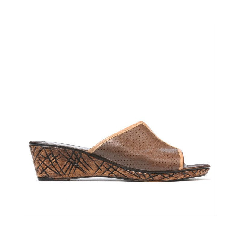 Sandales femme 5004mp cappuccino perforé