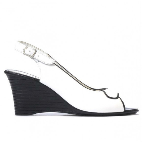 Sandales femme 596 blanc+noir Sandales femme 596 blanc+noir