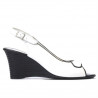 Sandales femme 596 blanc+noir