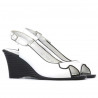 Sandales femme 596 blanc+noir