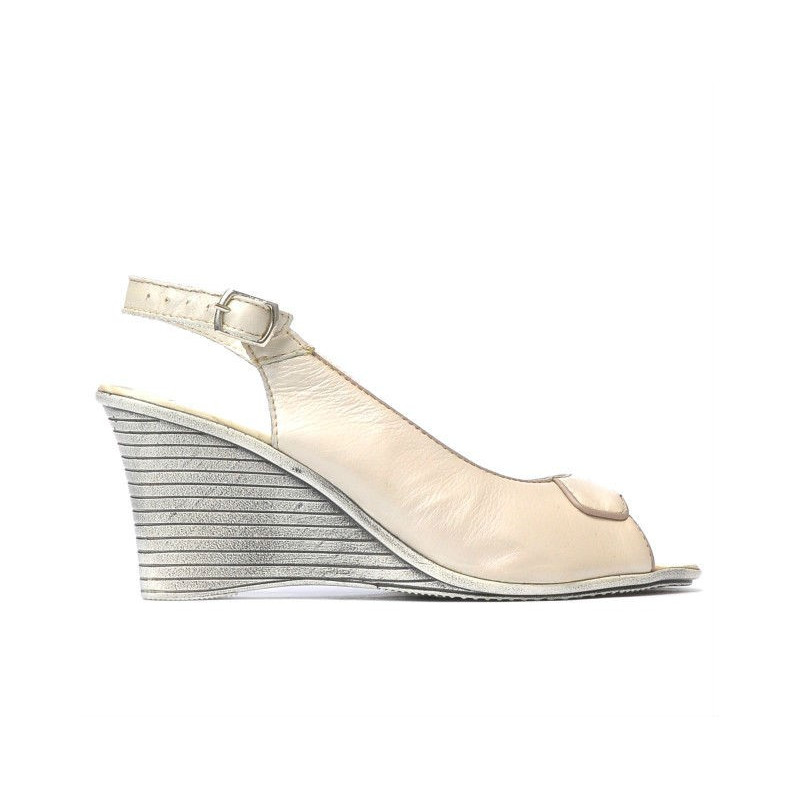 Sandales femme 596 beige nacré